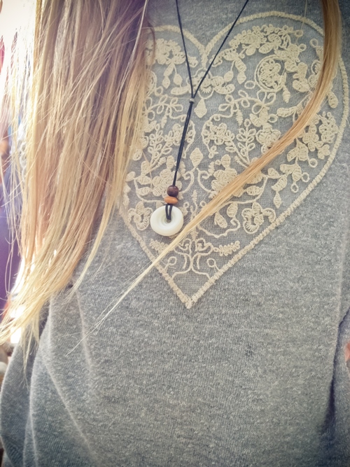 Button Shell Necklace and The Beauty of Being Unplugged